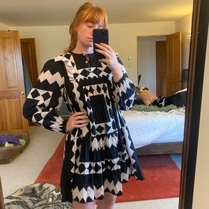 SEA black and white dress